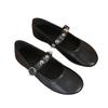 Spring new women's shoes Z rivet leather Mary Jane round head French single shoes ballet style niche shoes