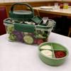 Salad Container For Lunch With Vertical Layering & Dressing Holder, Airtight Salad Pod With Fork, Portable Leakproof Organizer