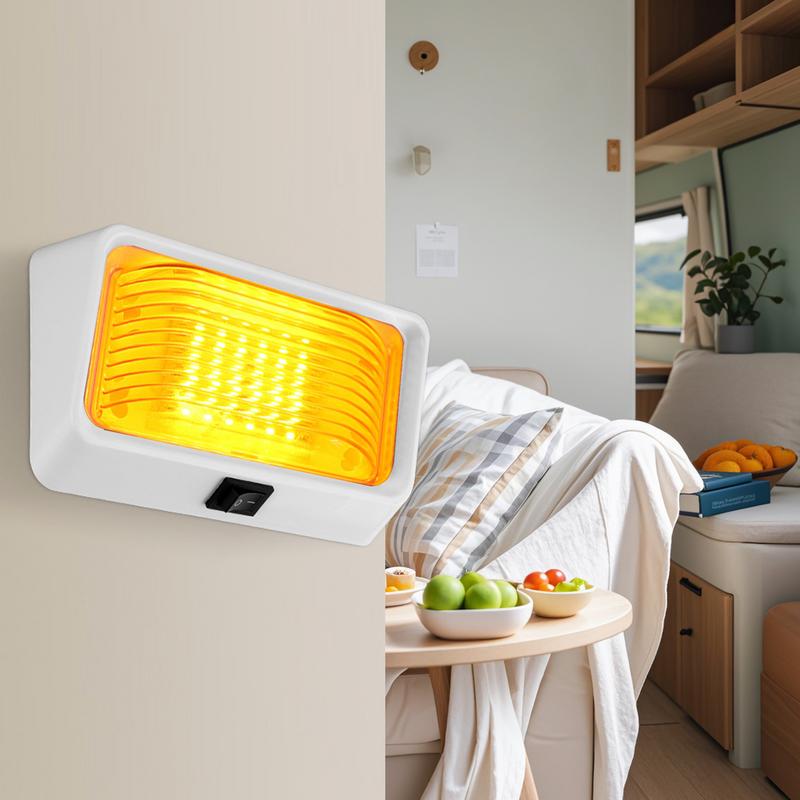 LED RV Porch Utility Light 12/14V Waterproof Rv LED Outdoor Light High Brightness RV Exterior Lamp Lighting Equipment For RV