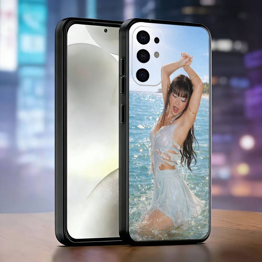 A-Ayliva Singer Phone Case For Samsung S25,S24,S21,S22,S23,S30,Ultra,S20,Plus,Fe,Soft Silicone Black Cover