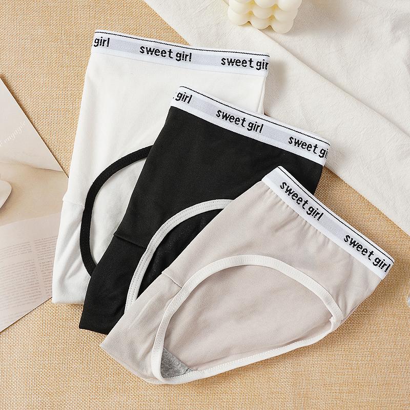 Women Anti-septic Moisture-wicki Panties Seamless Mid Waist Elastic Soft Breathable Underwear Briefs