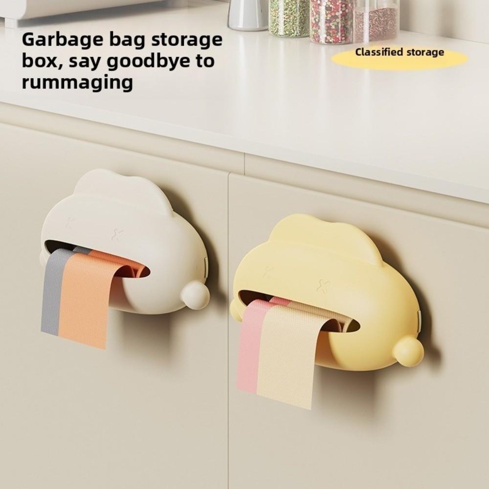 Plastic Garbage Bag Storage Box Wall Mounted Storage Holder Cleaning Bag Sorting Box  Bathroom