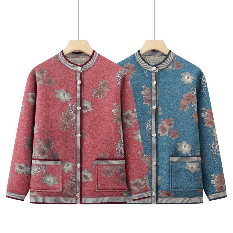 Langsha Women's Thermal Knit Cardigan for Elderly