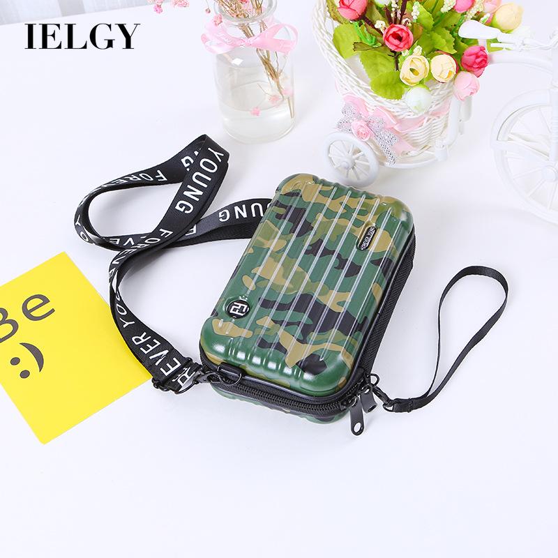 IELGY Borsa piccola Messenger femminile con personalità monospalla, scatola in stile valigia