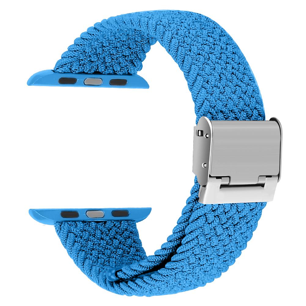Adjustable Braided Watch Bands for Apple Watch Series Ultra 9 8 7 Folding Clasp Nylon Strap for IWatch 4 5 6 38 40 42 44 41 45 49mm Bracelet