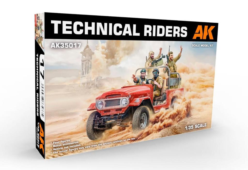 AK Interactive Light Combat Vehicle Crew Desert Figure Set Plastic Model AK35017 1/35