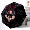 Midnight Whispers: Gothic Elegance Folding Umbrella Suitable for All Seasons Travel Sun Umbrella Printing Travel
