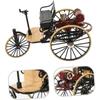 1/12 Scale High Simulation Retro Cycle Rickshaw Model Beautiful Easy Assembly Vintage Bike Model Mini Tricycle Decoration for Home