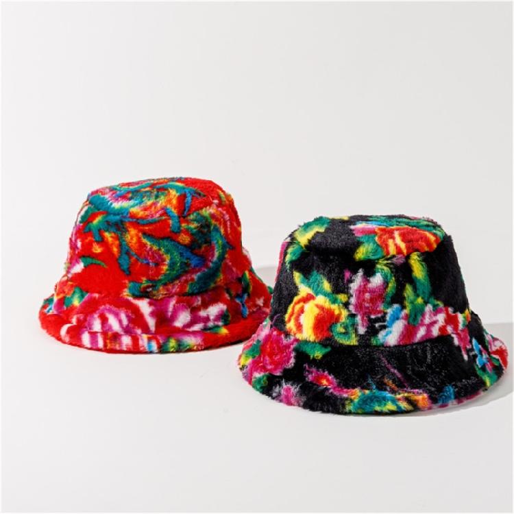 Bucket Hat Floral Chinese New Year Funny Fisherman Hat Festive Photo Props