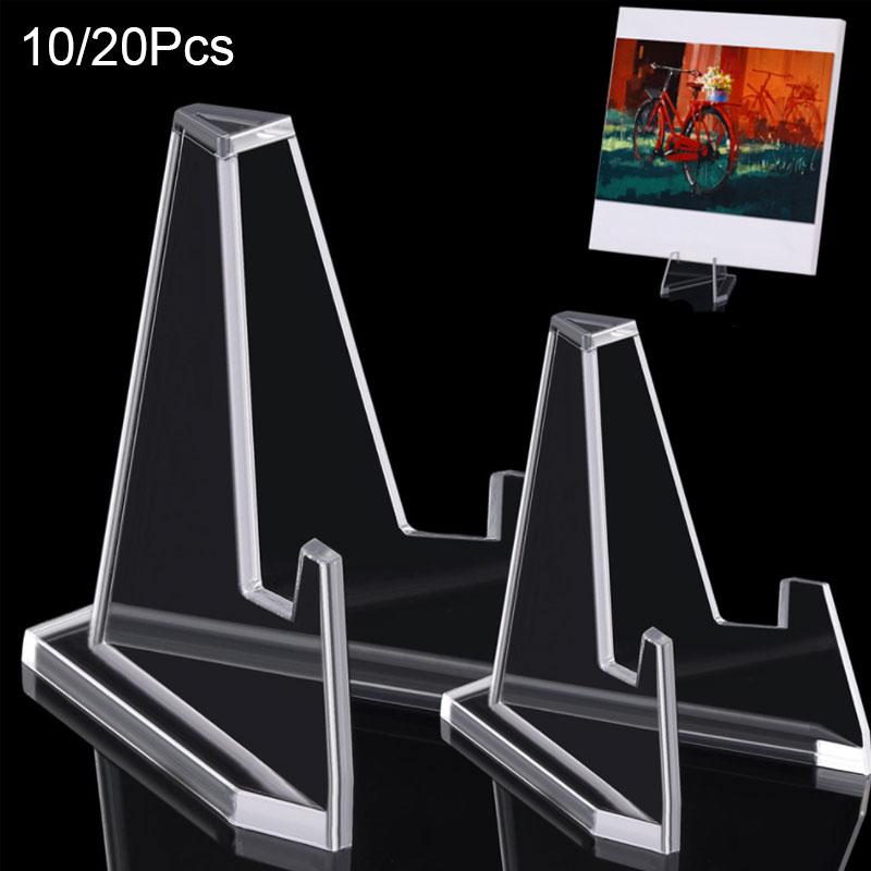 20/5pcs Clear Acrylic Coin Display Stand Holders Small Easel Rack Commemorative Challenge Coin Capsule Holder Support