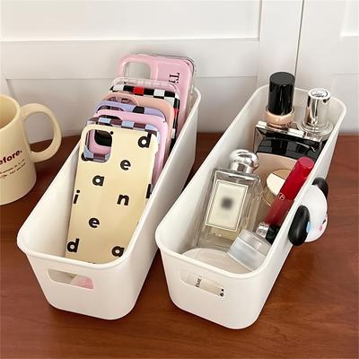 5pcs Multifunctional Plastic Storage Box Makeup Organization Tools Perfume Organizer Household Cosmetics Rectangular Basket