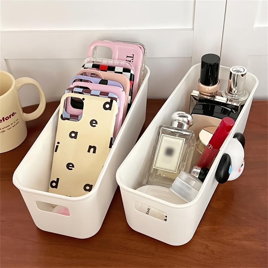 5pcs Multifunctional Plastic Storage Box Makeup Organization Tools Perfume Organizer Household Cosmetics Rectangular Basket