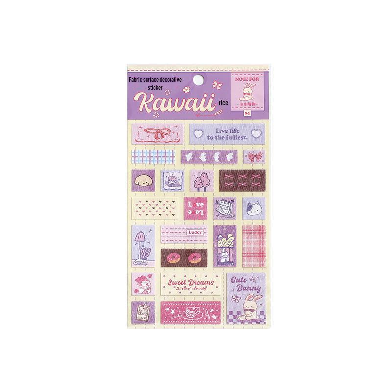 Decorative Cloth Stickers: Cute Labels for Journals and Collages