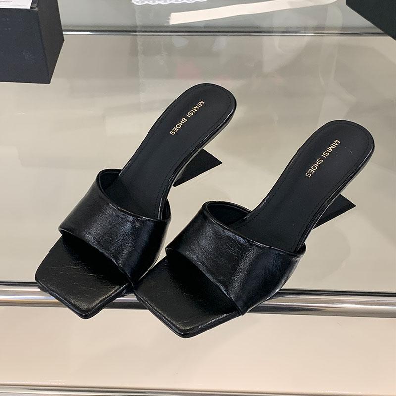 Mode Silber Schuhe Damen Keile Pantoletten Hausschuhe Schuhe Damen Sandalen Flach Mode Eckige Zehen Damen Keile Hausschuhe Schuhe