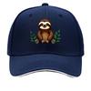 Adjustable Vintage Baseball Cap with Cute Slothin Bear Cartoon Print  Breathable Textile Fabric H Sandwich Baseball Cap