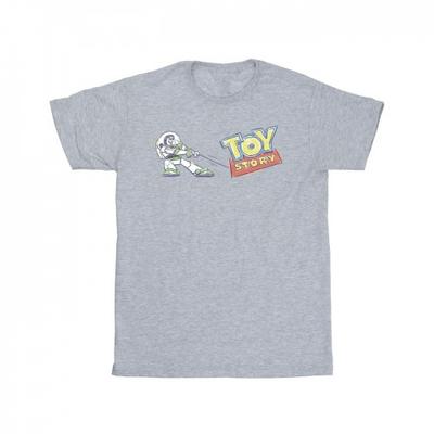 Girls Toy Story Buzz Pulling Logo Cotton T-Shirt