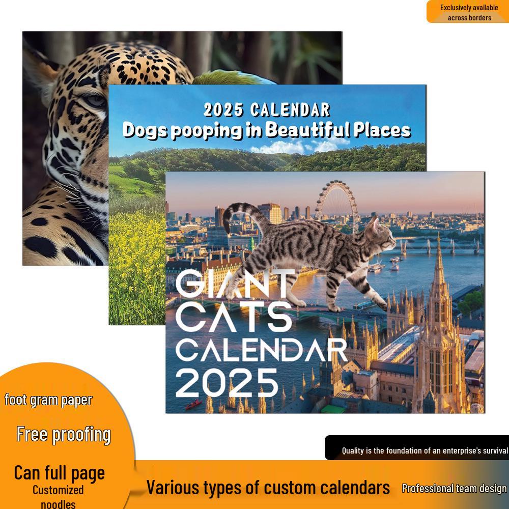 2026 Humorous Pet Wall Calendar: 12-Month Creative & Comical Spiral Design