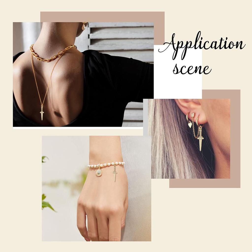 Beebeecraft 10Pcs 18K Gold Plated Charms Cubic Zirconia Shape Charm Dangle Pendants Charms for DIY Bracelet Jewelry Finding Making