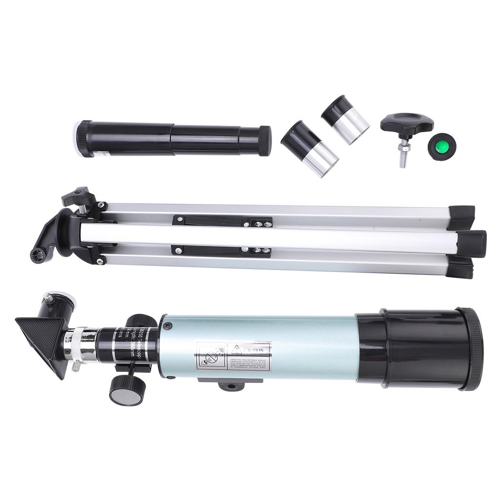 Teleskop für Kinder und Anfänger Tragbares Refraktorteleskop 90-fache Vergrößerung mit Stativ und