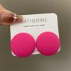 Neue runde bunte Ohrringe für Damen - Bonbonartige fluoreszierende Farbe, Übertriebene große runde Scheiben als Ohrringe.