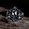 Bague Ajustable Crâne Fantôme Pirate Hipster Vintage Punk Bijou Statement Hommes Femmes