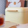 Farmhouse Iron Bread Box Bin Flip Top Storage Sundries Organizer for Countertop Home Coffee Shop