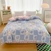 1Pc Cartoon White Cat Pattern Duvet Cover 100% Cotton Comfortable Skin-friendly Comforter Cover for Kids Girls Bedroom Decor