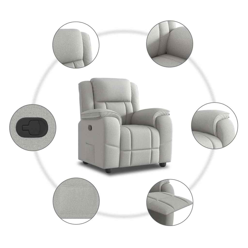 Relaxation Armchair Cloud Grey Fabric