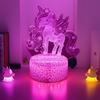3D Lamp Anime Unicorn LED Night Light RGB Color Changing Child Nightlight Unicorns for Girls Toys Room Bedroom Decoration Gifts