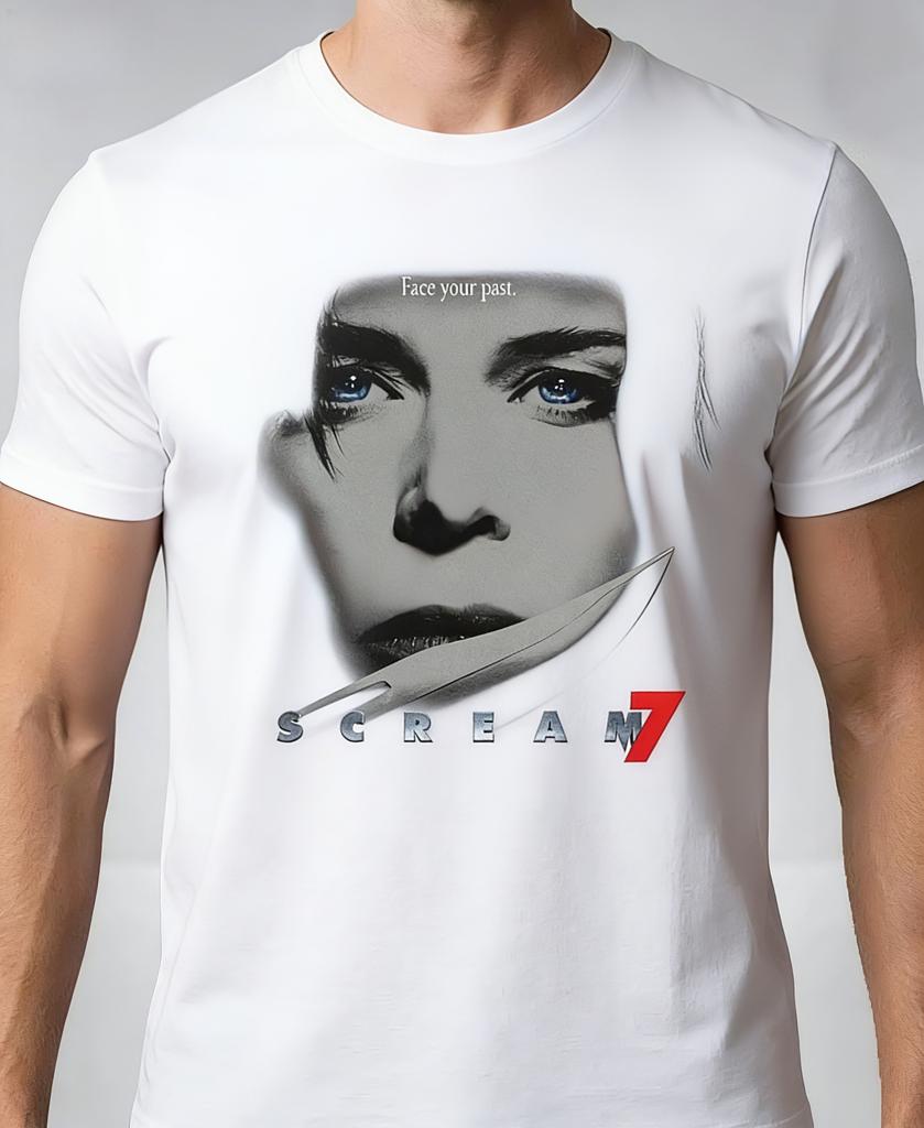 2026 Summer New Style Scream 7 Movie HighQuality Fashion Comfortable Mens Printed Roundneck TShirt