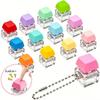 A Gift for Him or Her, 16Pcs Keyboard Fingertip Massage Keychain, 16-piece Fingertip Massage Keycap Keychain As a Gift, Button Stress Relief Gift