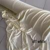 Koreanischer Stil Off-White Milchseide Stretchstoff Hochzeits-Hintergrund & Deckenvorhang
