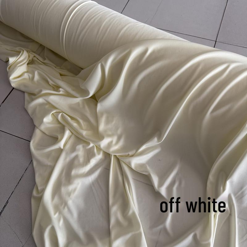 Koreanischer Stil Off-White Milchseide Stretchstoff Hochzeits-Hintergrund & Deckenvorhang