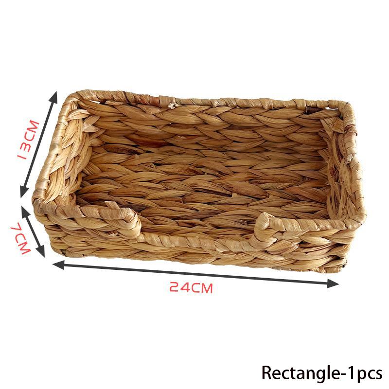 Плетеная корзина ручной работы тканая коробка для салфеток из тыквы и травы лоток для резервуара для туалетной воды для кухни домашнего офиса хранения 2319₽