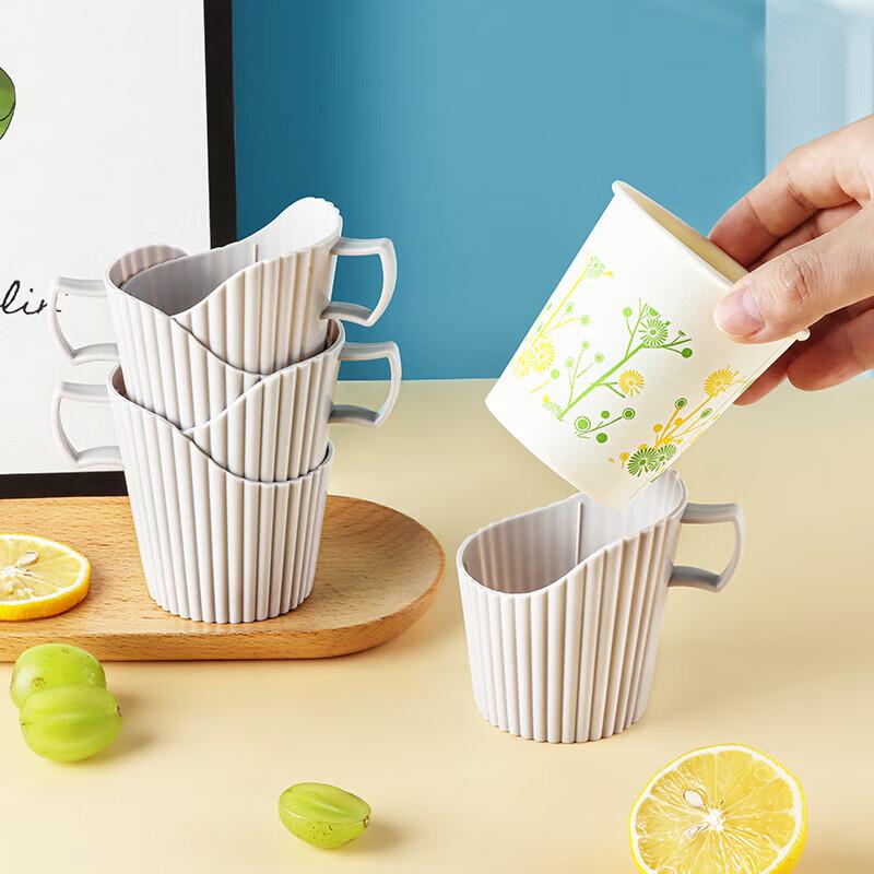 Baijie Insulated Disposable Paper Cup Holders (12-Pack)