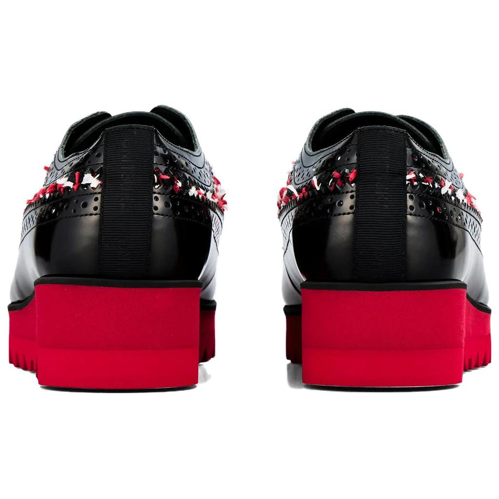 Onitsuka Tiger BROGUE Casual Leather Shoes Women's Black Red 1182A679-002