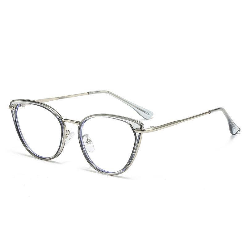 Transparent Cat Eye Computer Glasses Frame Women Men Anti Blue Light Round Eyewear Blocking Optical Spectacle Eyeglasses