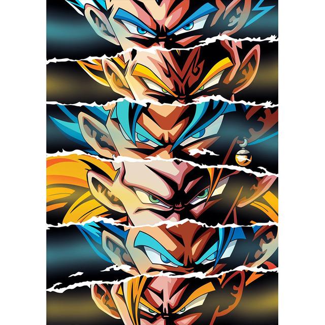 Japansk Anime Demon Slayer One Piece Poster Karaktär Ögonduk Målning Väggkonsttryck Sovrumsdekoration Heminredning Bild