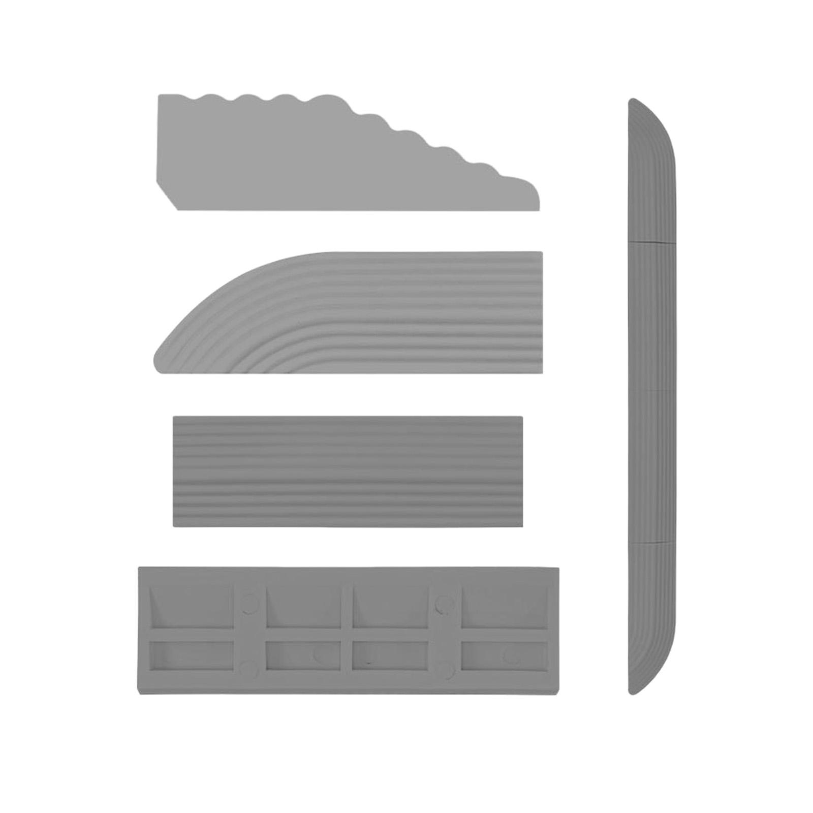 5 шт. Бытовые пороговые планки заменяют коврик для ступенчатых пандусов для Ecovacs серый