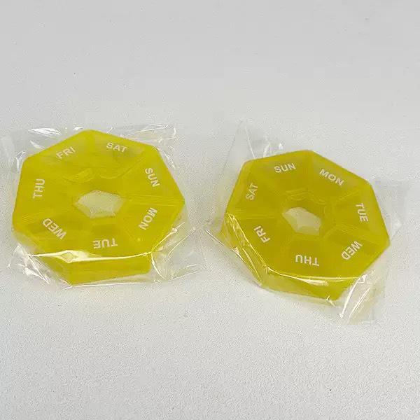 Compact Round Dustproof Weekly Pill Organizer for Living Room or Bedroom