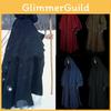 Mysterious Black Medieval Hooded Robe Cape For Cosplay Events And Halloween Celebrations