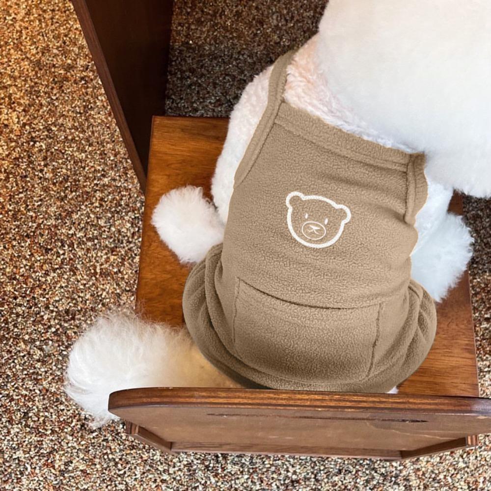 

Breathable Pet Strap Pants Soft Dog Jumpsuit Pet Supplies Dogs Pajamas for Puppy Cat S кофейный