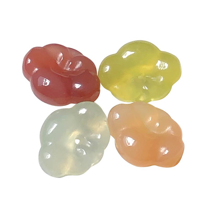 Natural Yanyuan Agate Ruyi Lock - Auspicious Cloud Pendant DIY Accessory