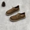 Genuine Leather Shoes Men's Casual Shoes Elastic Bands Retro Men's Shoes Soft Soles Soft Cowhide Single Shoes