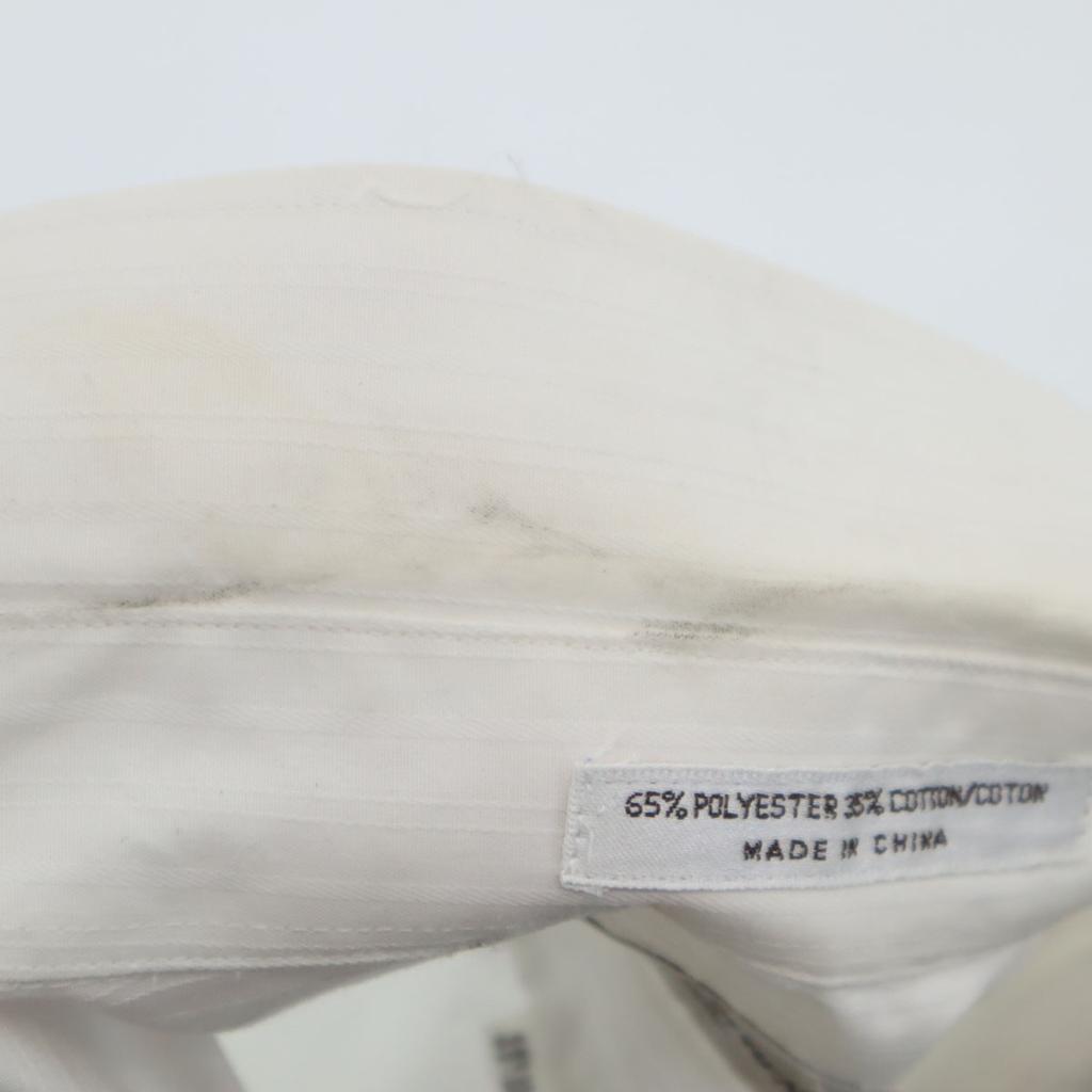 YVES SAINT LAURENT 90s Old Striped Pattern Long sleeve shirt 161/2 white Men's Used