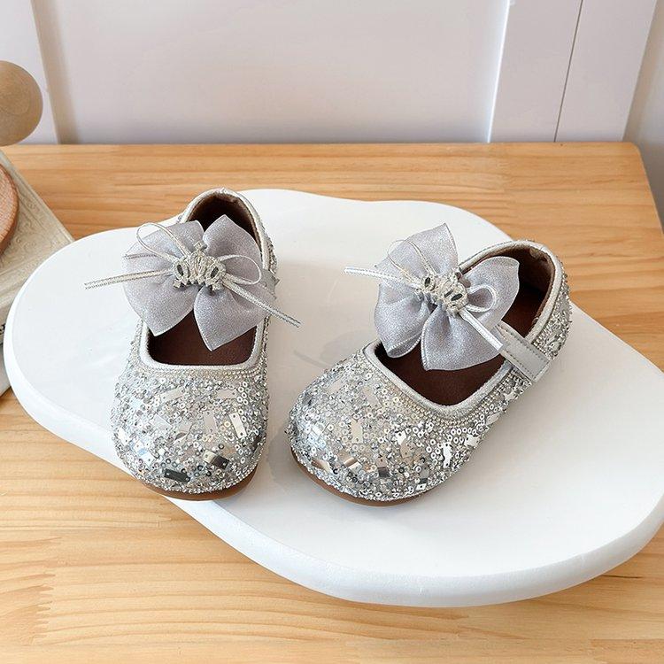 

Korean Style Princess Shoes For Girls Trend Fashion Luxury Girl s Footwear Rhinestone Sequins Spring Kid s Dance Footwear 25