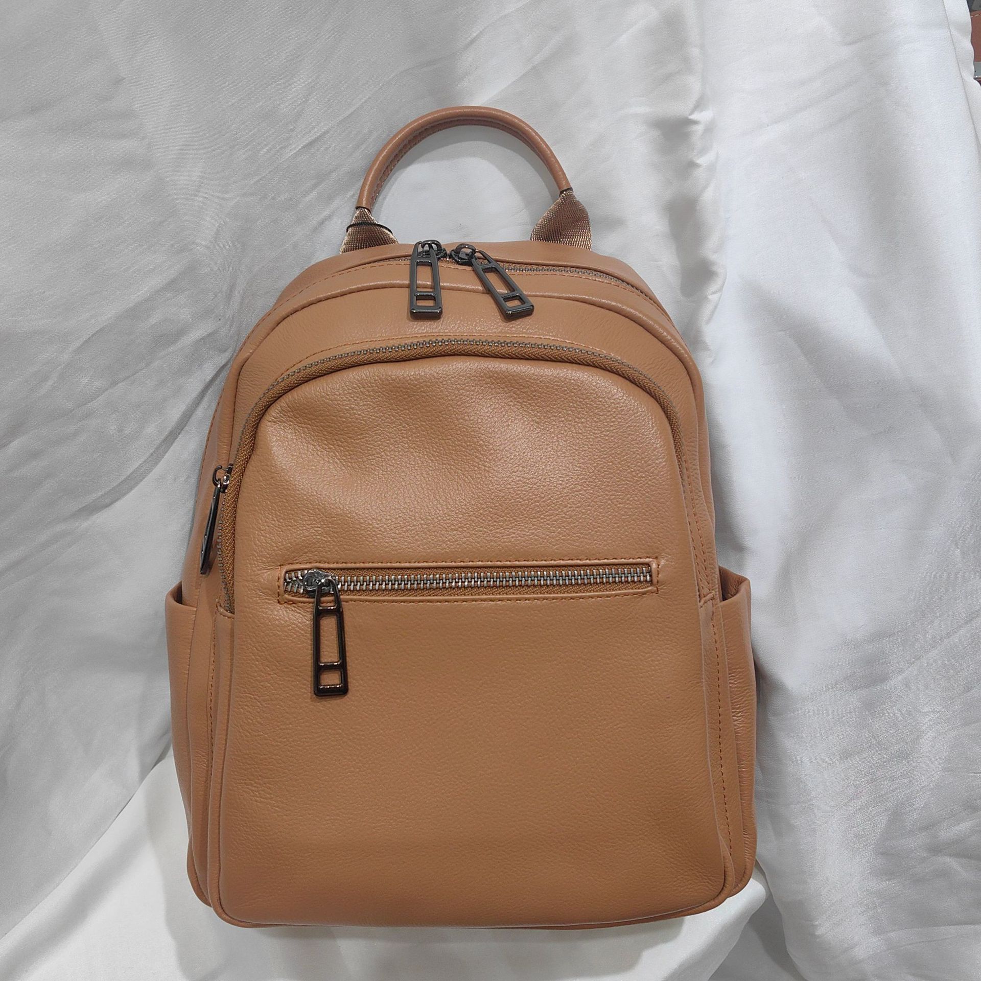 

Новый рюкзак стиль рюкзак женский кожаный модный дорожная сумка + двойной 25x10x32cm абрикосовый