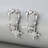 Luxury Back Hanging Eight Pointed Star Rhinestone Earrings For Women Fashionable Temperament High End Exquisite Jewelry
