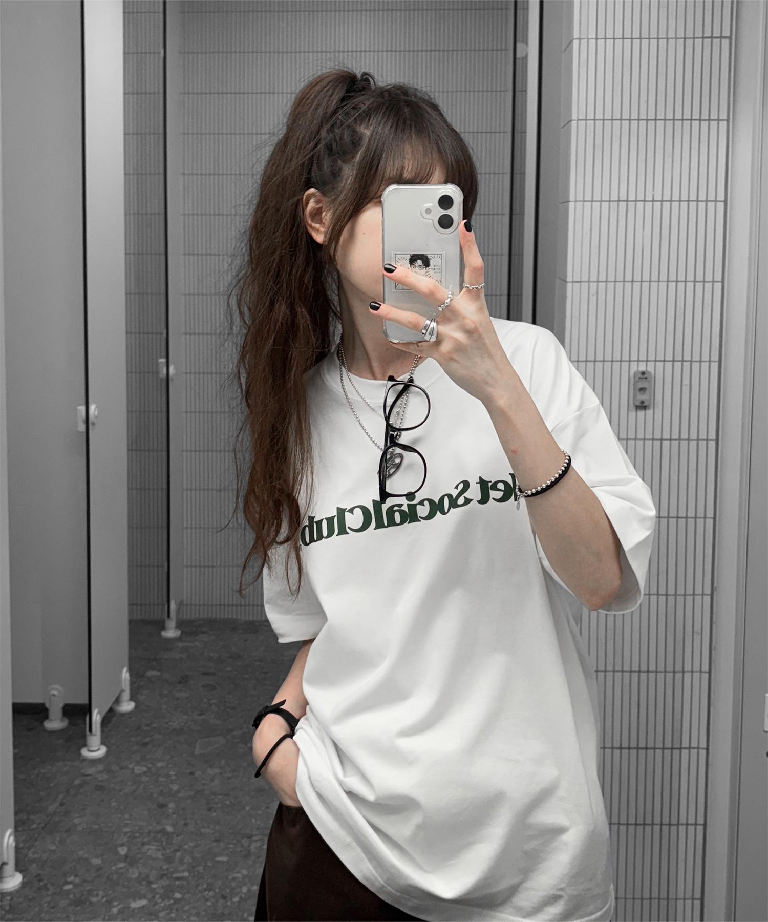 Net Social Club Vivid Straight Logo Tee (White) White/S