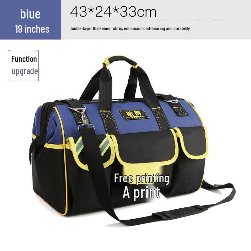 Large Canvas Electrician Tool Bag – Multifunctional Handheld for Repair, Installation, Woodworking, and Construction